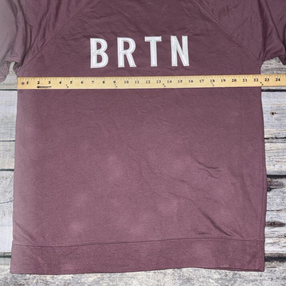 Burton BRTN Crewneck Sweatshirt Mens XL Mauve Dusty Rose Raglan Pullover - Picture 4 of 7